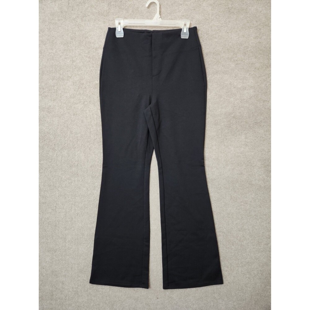 Halara Flex High Rise Slight Flare Work Pants Womens M Black Pull On Stretch NEW